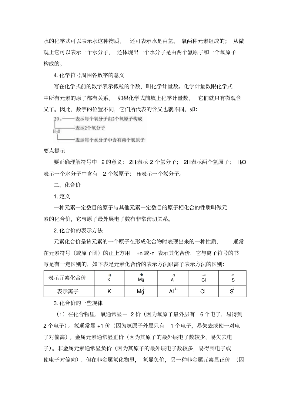 完整版化学式与化合价知识点+练习_第2页