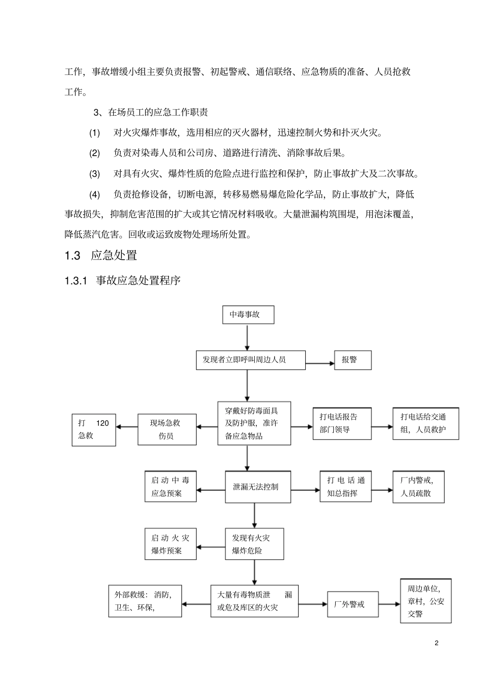 完整版化工公司现场处置方案_第2页