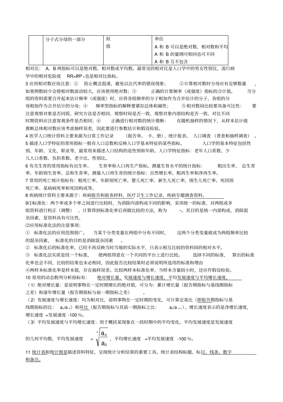 完整版卫生统计学知识点总结,推荐文档_第2页