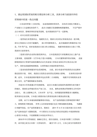 完整版国贸热点问题