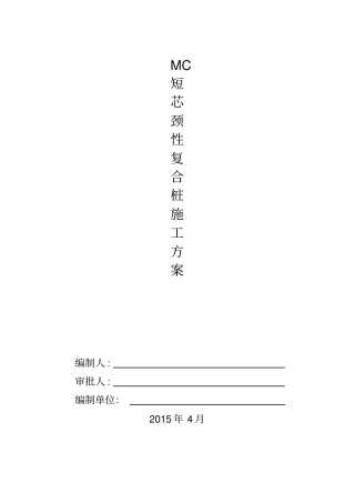 完整版复合桩施工方案