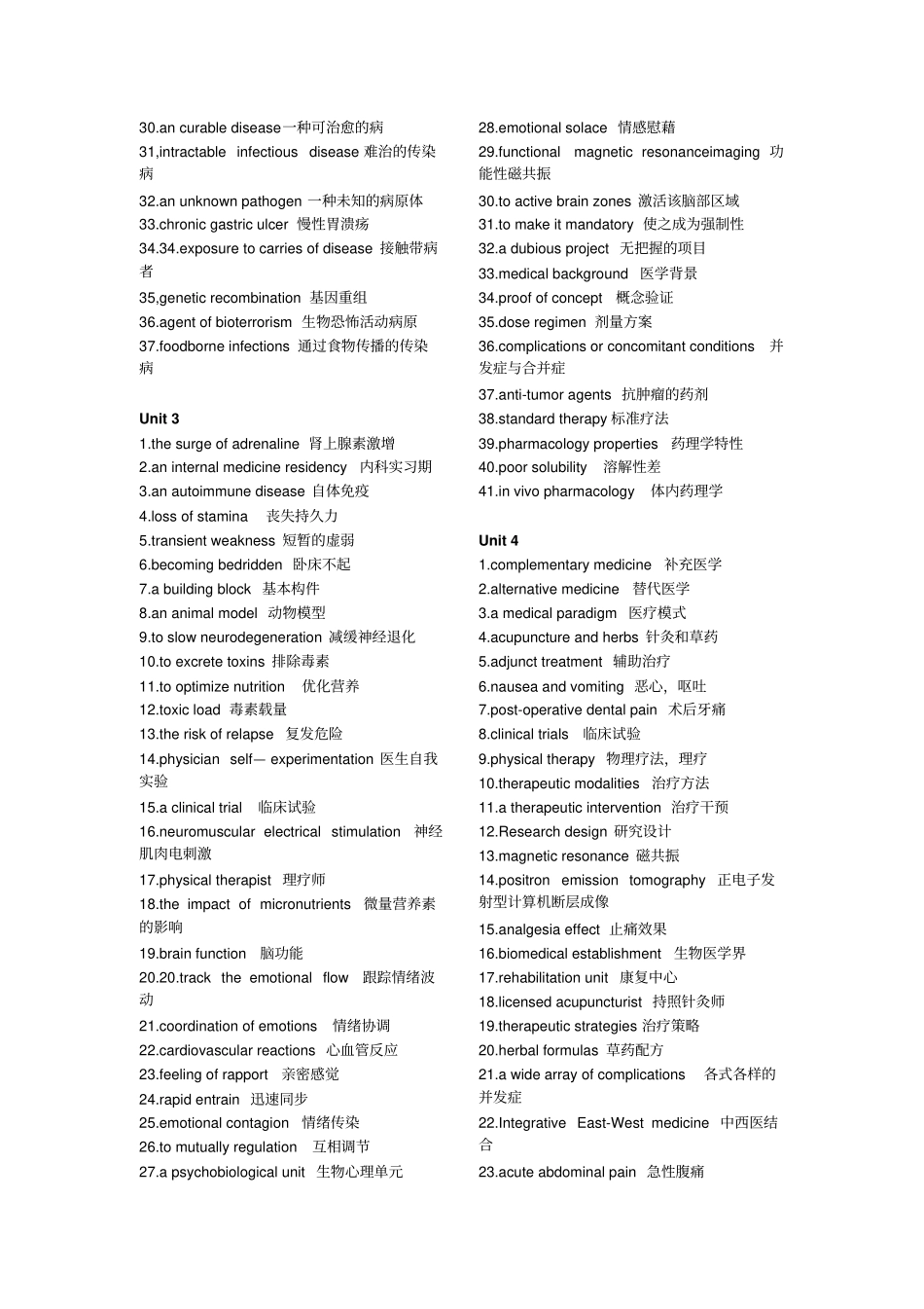 完整版学术英语课后词组文档良心出品_第2页