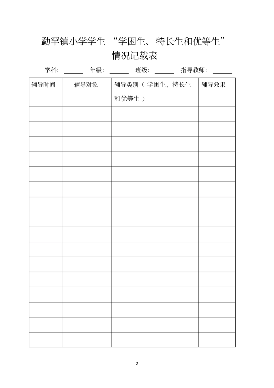 完整版家长会记录表_第2页