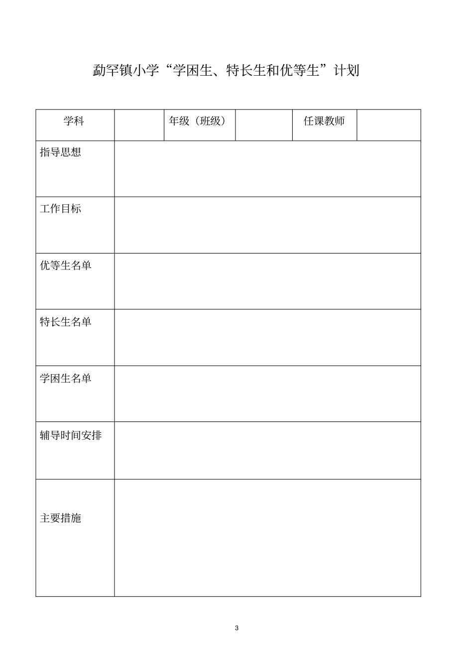 完整版家长会记录表_第3页