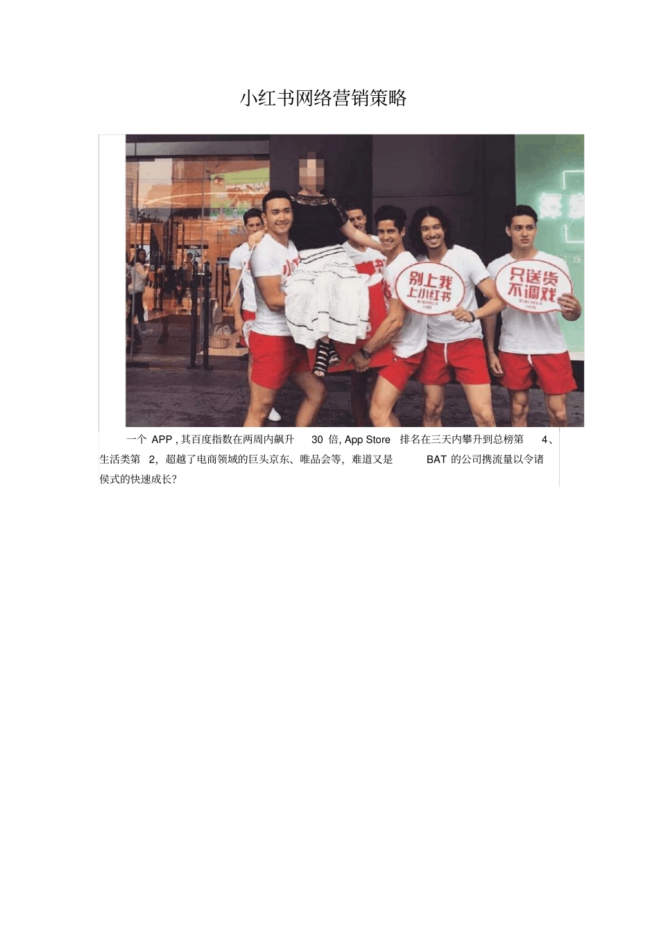 完整版小红书网络营销策略_第1页