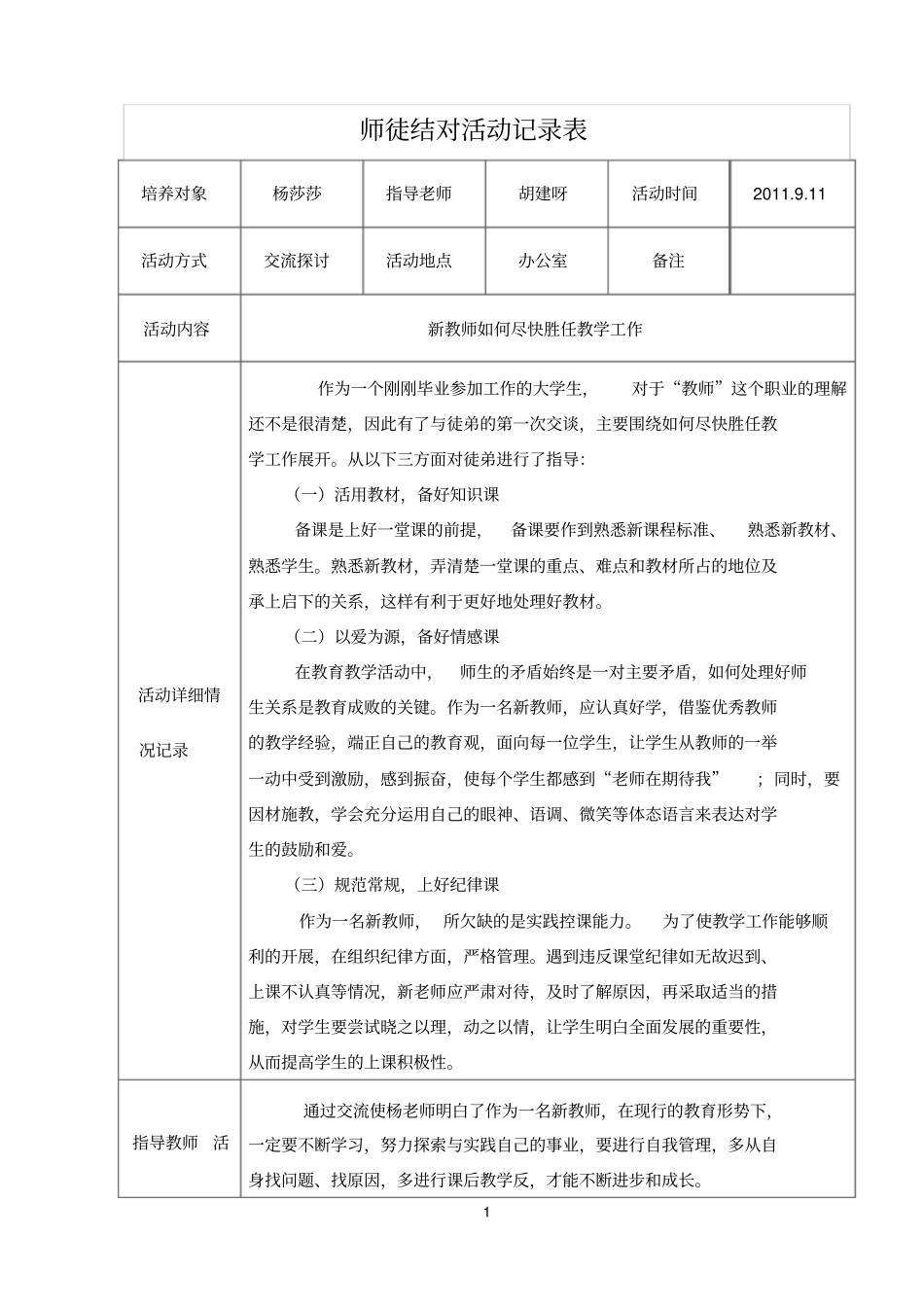 完整版师徒结对活动记录表_第1页