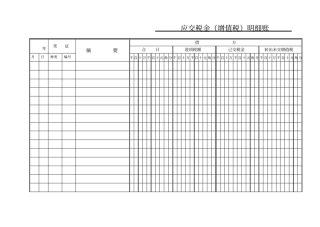 完整版应交增值税多栏式明细账