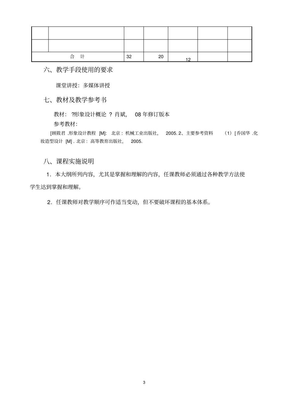 完整版形象设计教学大纲文档良心出品_第3页