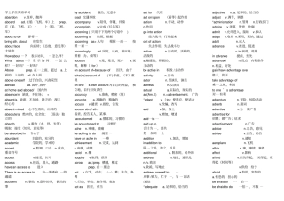 完整版成人学士学位英语单词史上最全