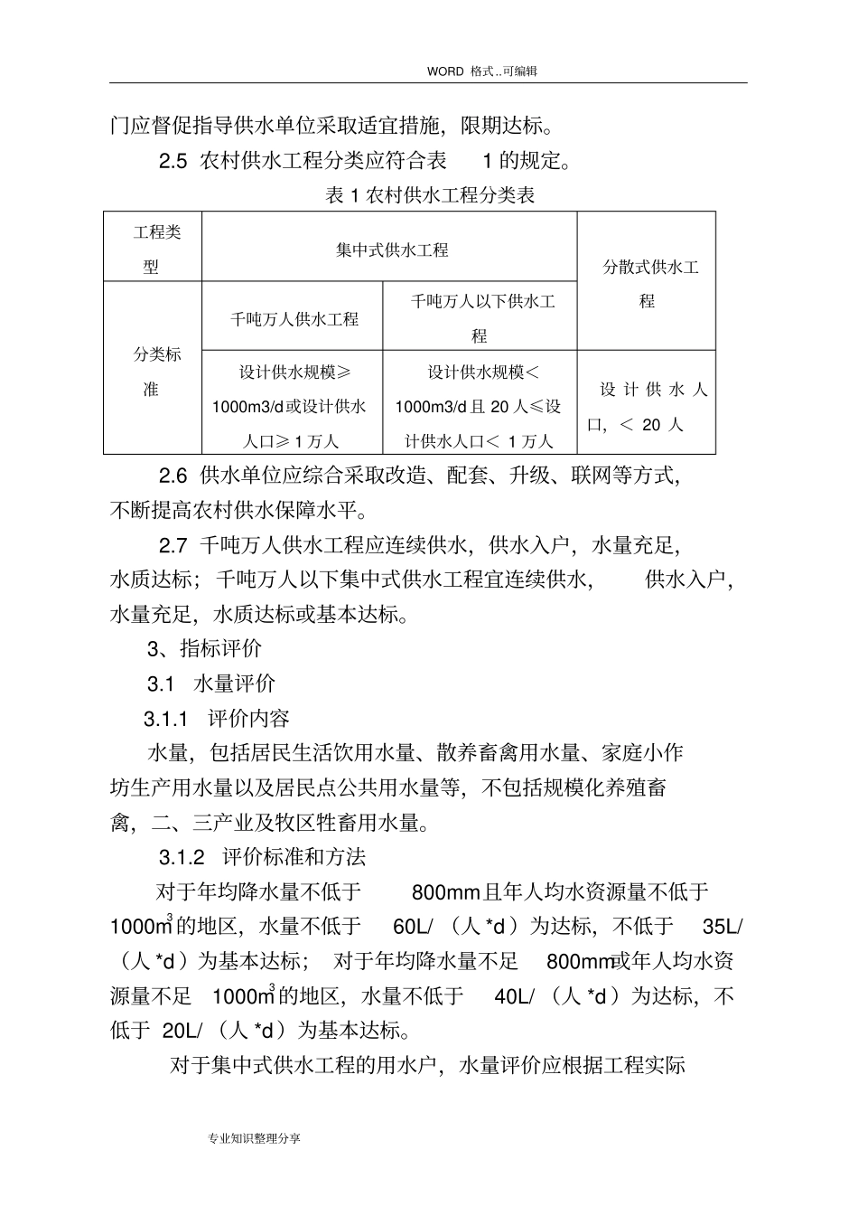 完整版我国农村饮水安全评价准则_第2页