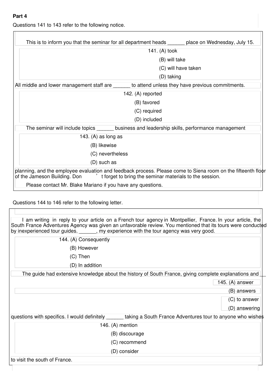 完整版托业Toeic考试真题阅读部分0812修正版_第3页