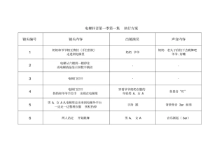 完整版抖音第一季第一集脚本分镜