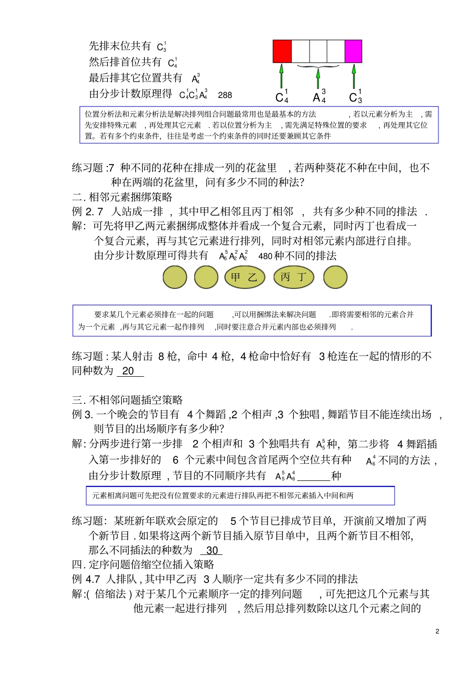 完整版排列组合题型归纳,推荐文档_第2页