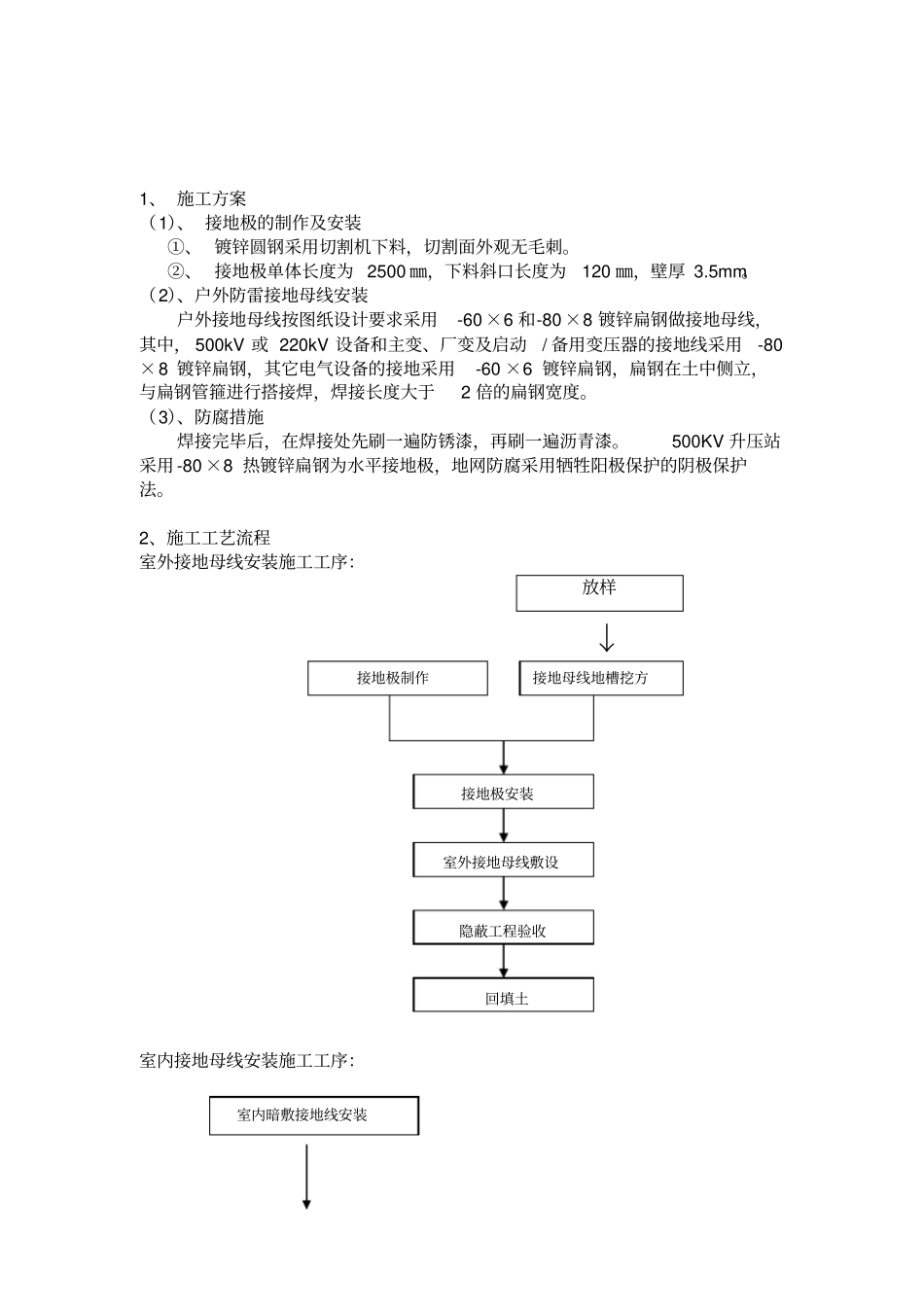 完整版接地安装施工方案_第2页