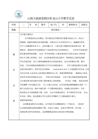 完整版教学反思模板表格