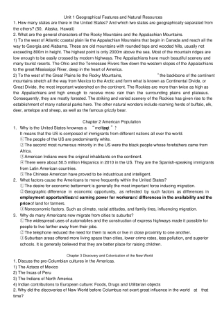 完整版新编英美概况许鲁之第四版Unit7课后习题简答题答案