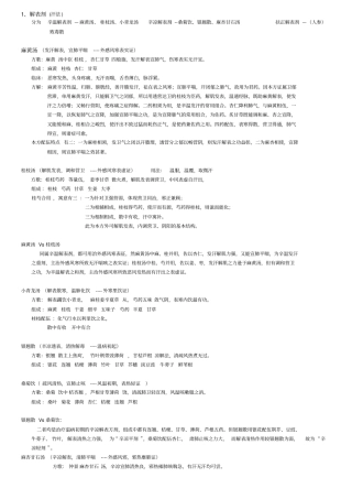 完整版方剂学笔记整理