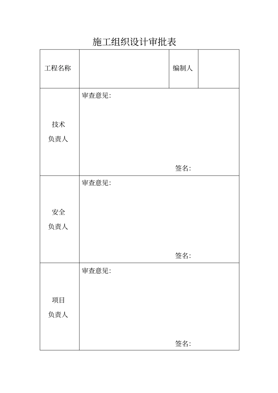 完整版最新施工组织设计方案报审表_第2页
