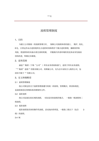 完整版某公司流程管理制度