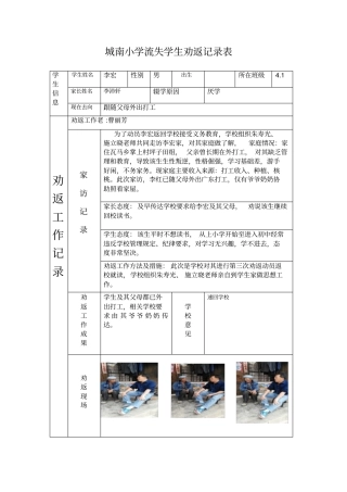 完整版流失学生劝返记录表