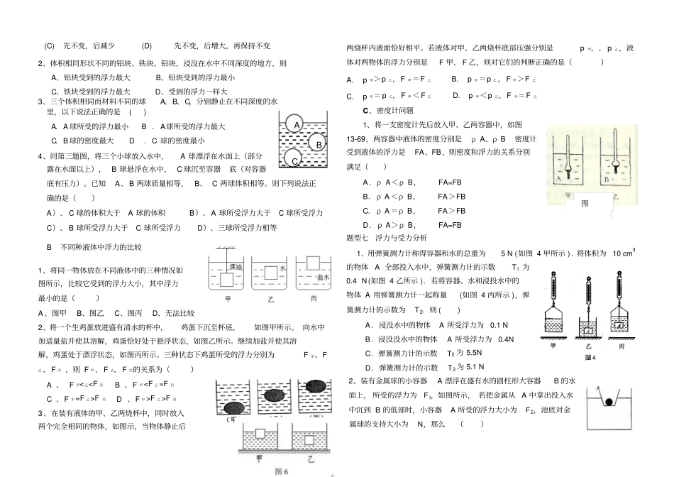 完整版浮力典型题型归类文档良心出品_第3页