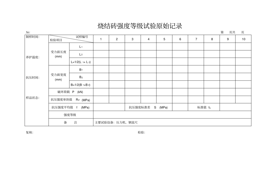 完整版烧结砖原始记录_第2页