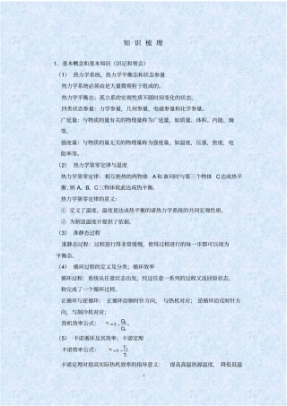 完整版热统知识梳理