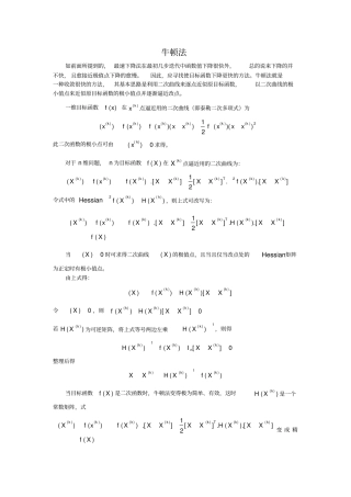 完整版牛顿法文档良心出品