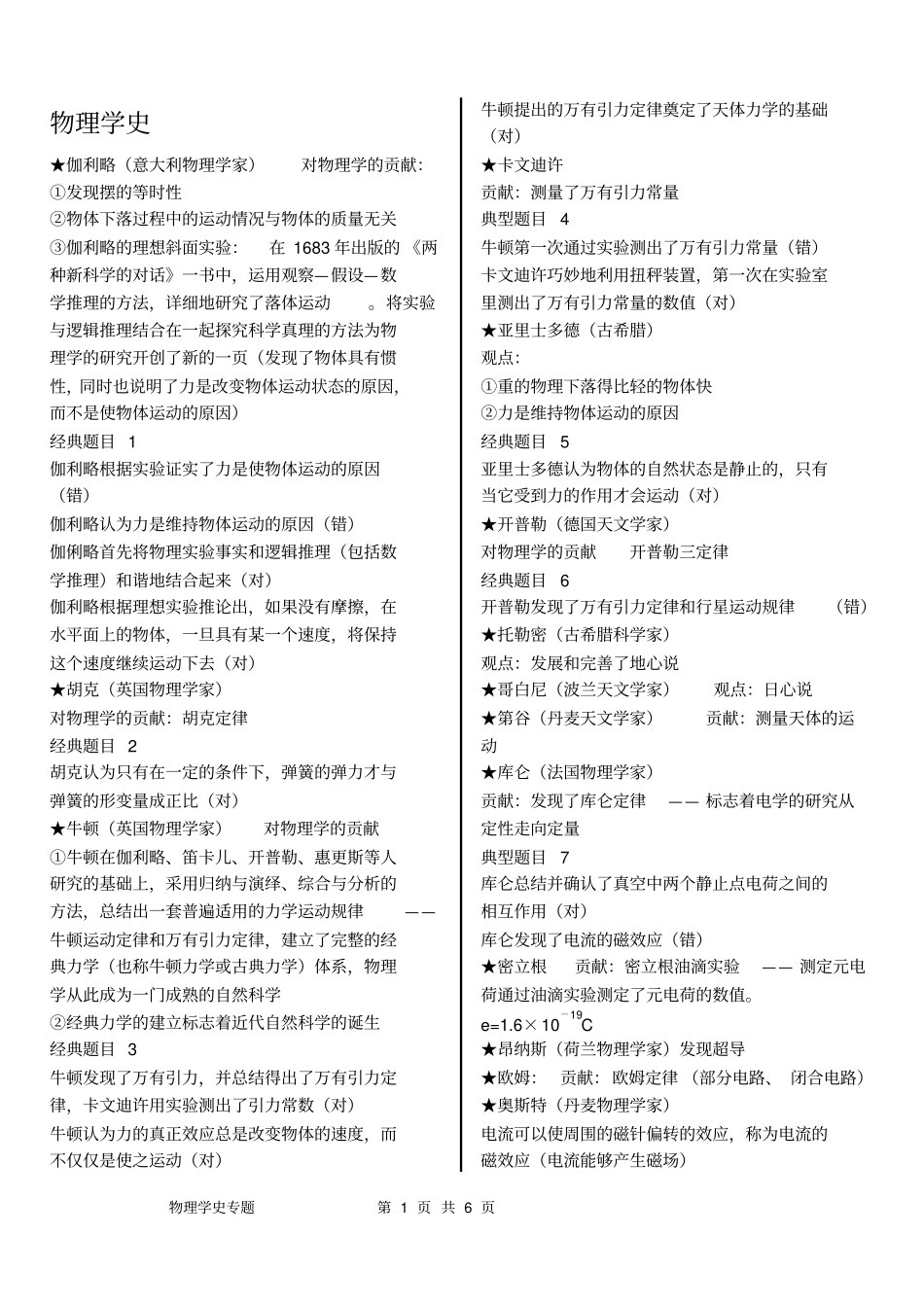 完整版物理学史文档良心出品_第1页