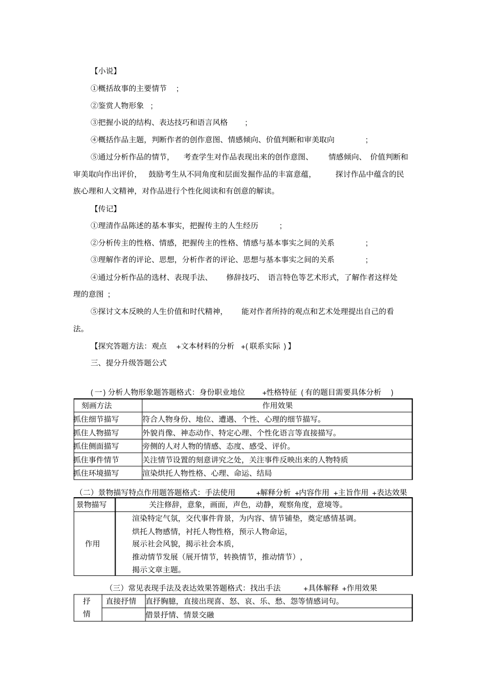 完整版现代文阅读知识点归纳_第2页