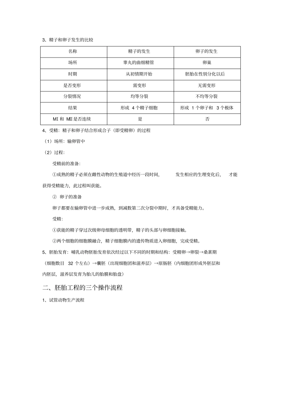 完整版生物选修三胚胎工程知识点_第2页