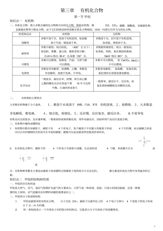 完整版甲烷知识点,推荐文档