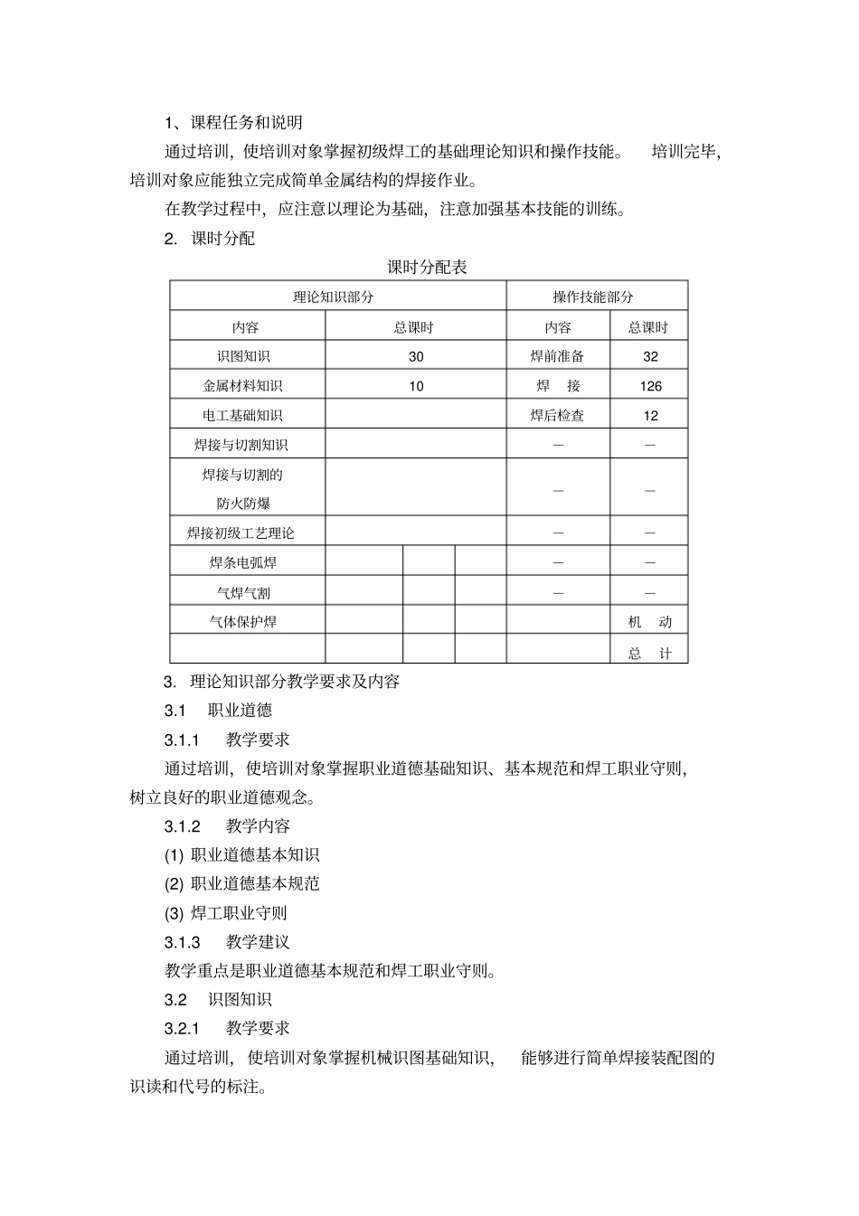 完整版电焊工培训计划及大纲初、中级_第2页