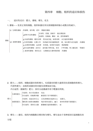 完整版病理学知识点归纳【重点】汇总良心出品必属精品