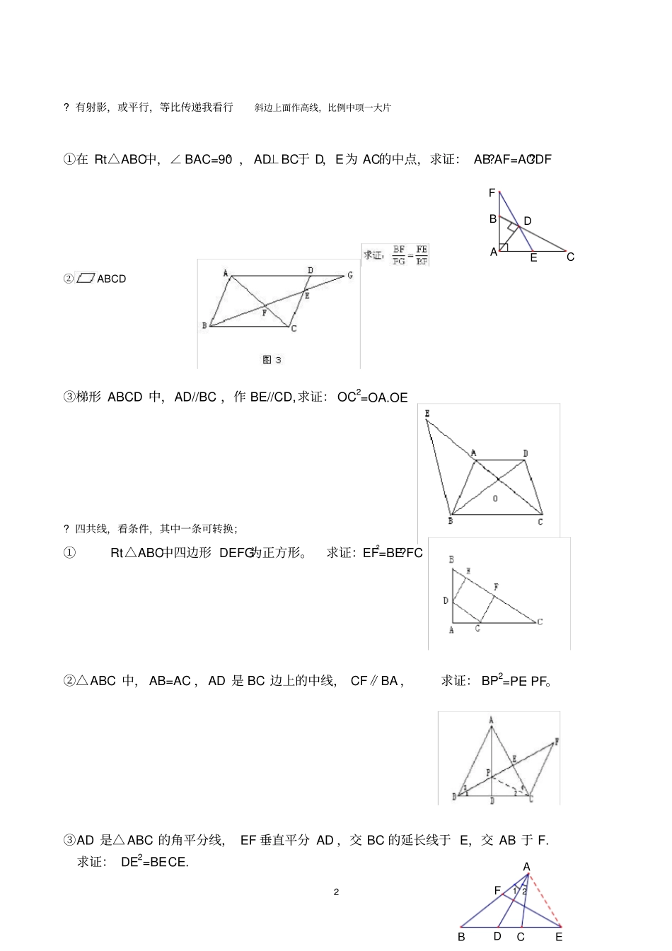 完整版相似三角形常见题型解法归纳,推荐文档_第2页