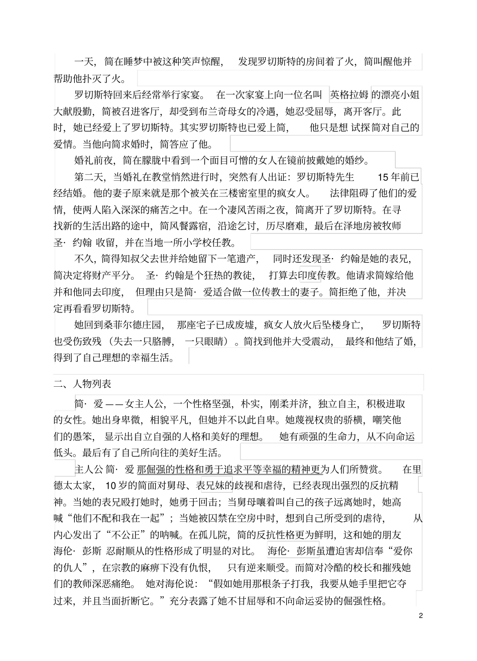 完整版简爱名著导读_第2页