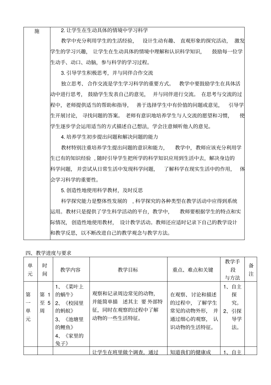 完整版粤教版科学二年级下教学计划2019_第2页