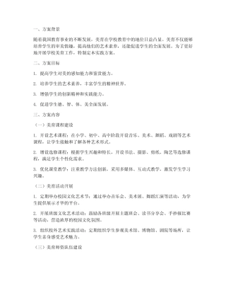 学校美育工作实践方案