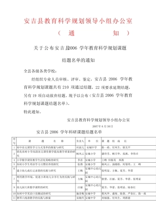 安吉县教育科学规划领导小组办公室(通