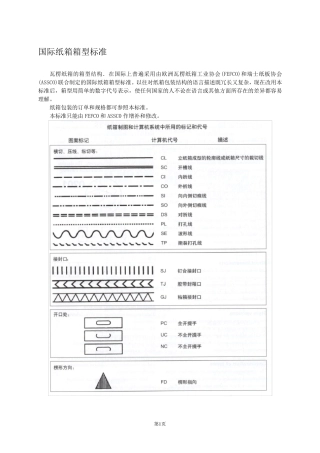 国际纸箱箱型标准