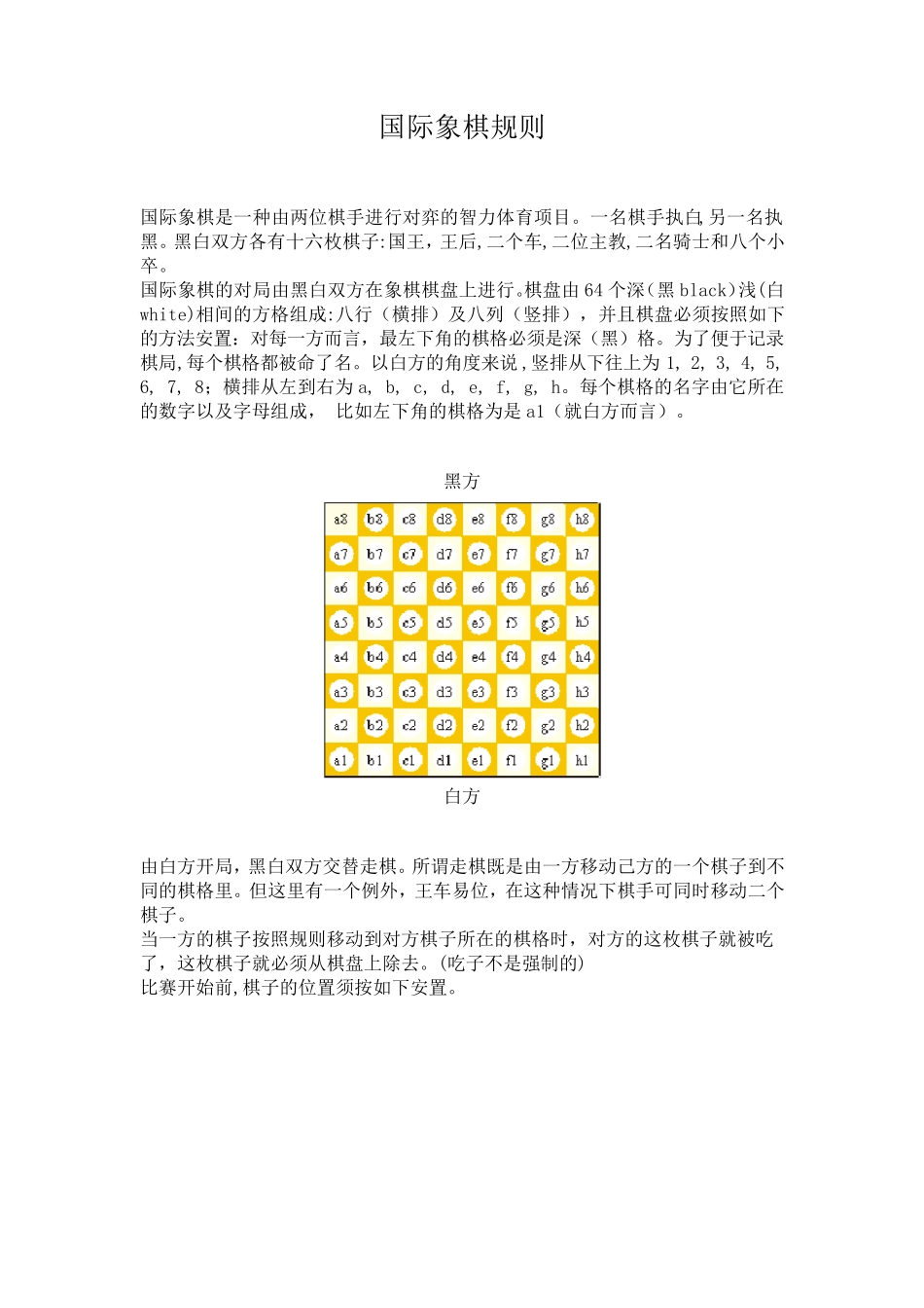国际象棋规则_第1页