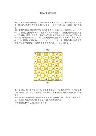 国际象棋规则