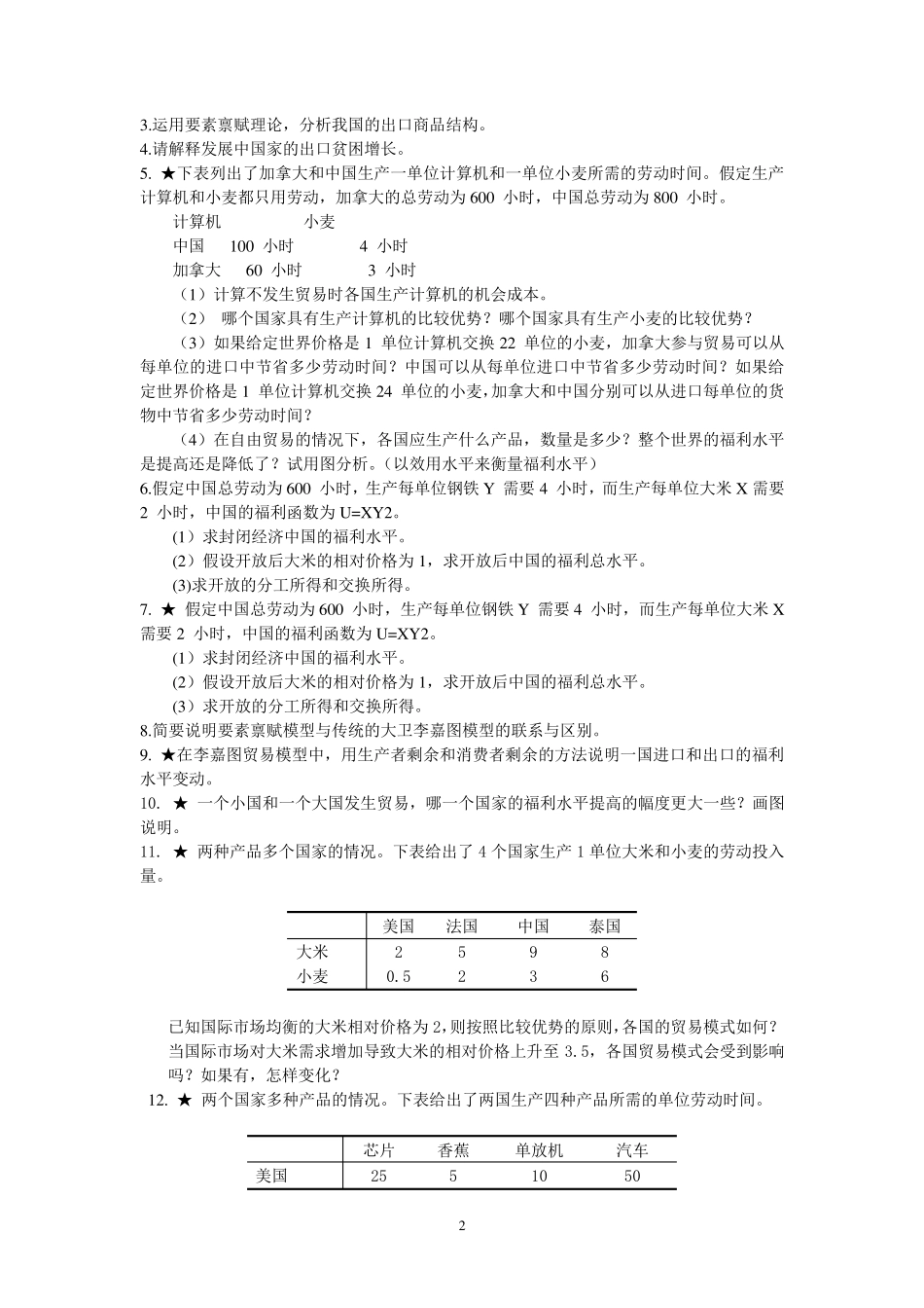 国际贸易习题_第2页