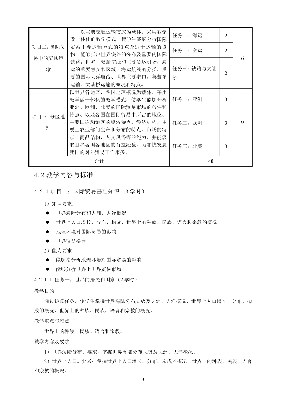 国际贸易地理课程标准_第3页
