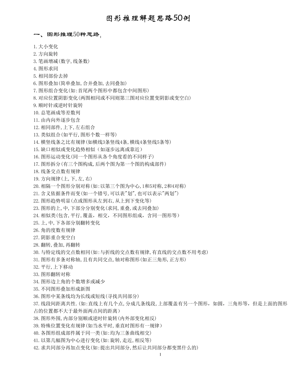 图形推理解题思路50例_第1页