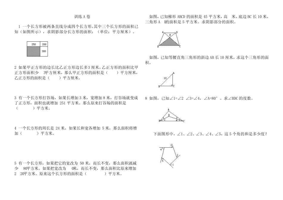 图形面积训练A卷_第1页