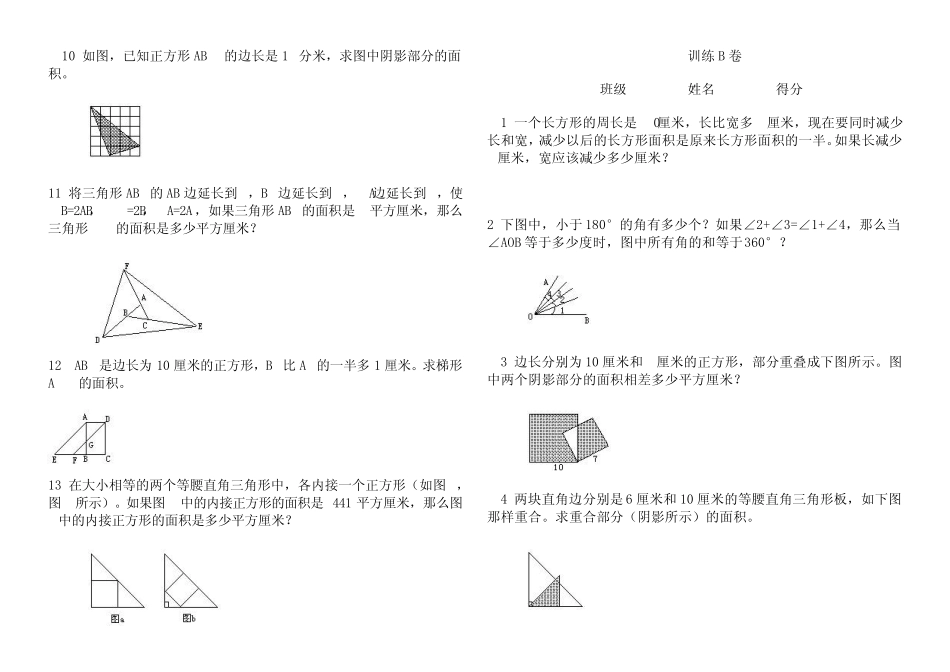 图形面积训练A卷_第2页