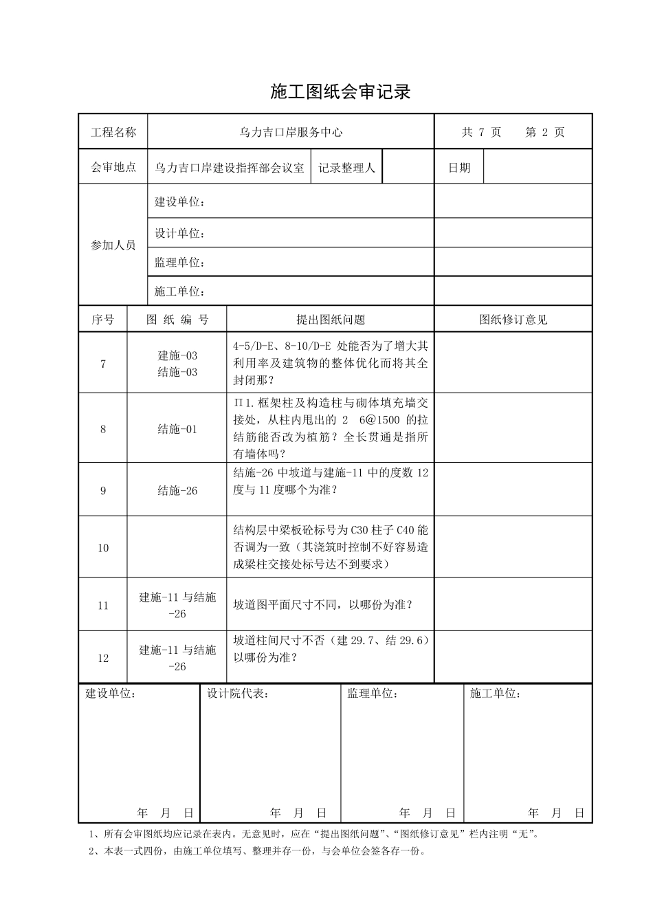 图纸会审记录表格(标准)_第2页