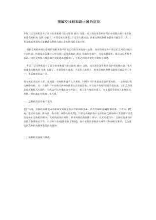 图解交换机和路由器的相连