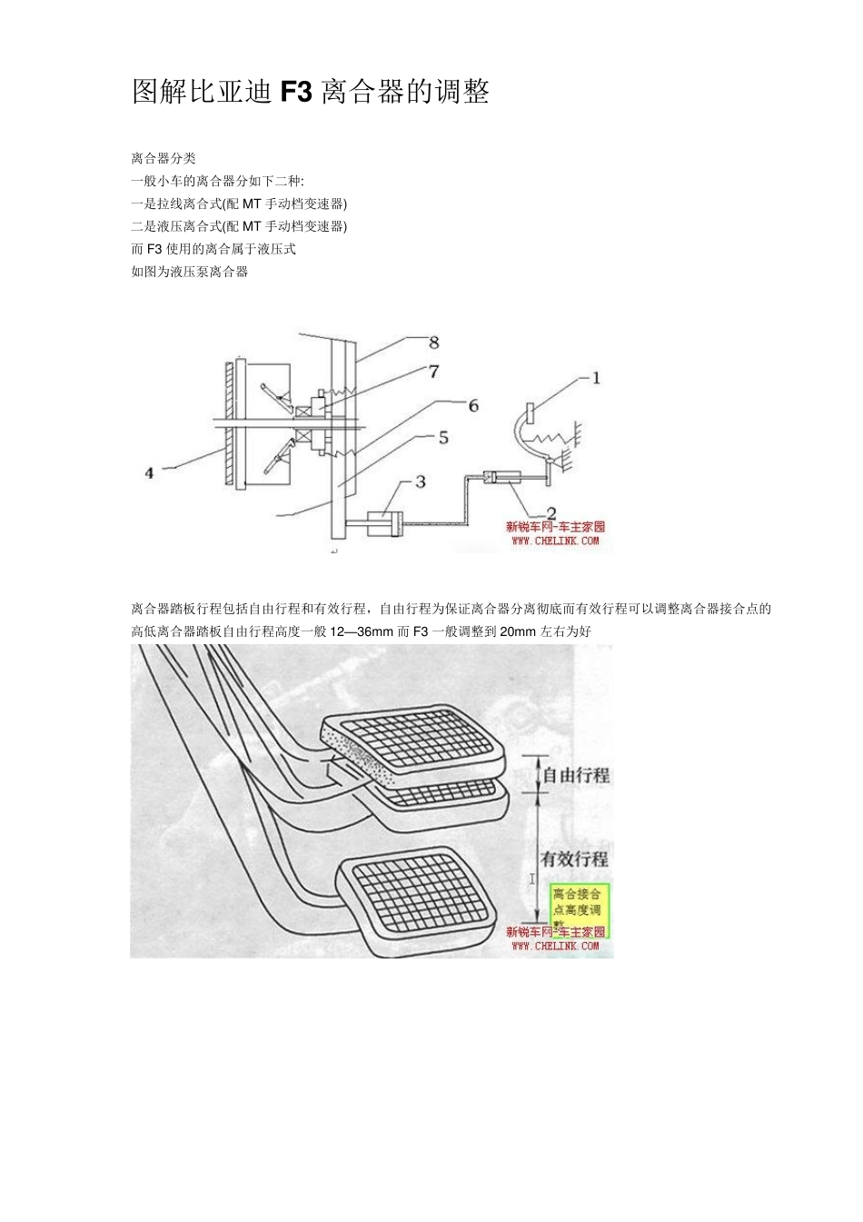 图解比亚迪F3离合器的调整_第1页